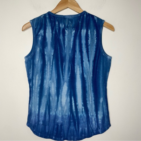 Gramicci Women's Vintage Tank Top Ribbed Cotton Blend Size L Tye Dye Blue USA - Picture 5 of 10